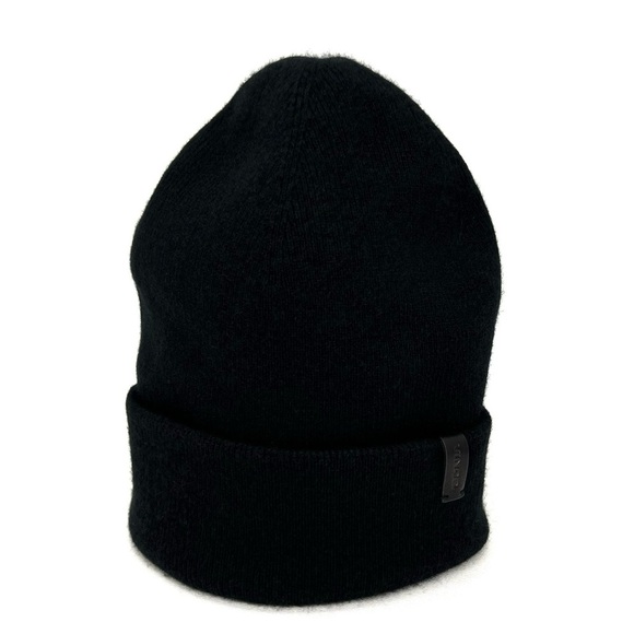 NEW Vince Knit Black 100% Cashmere Beanie Fine Gauge Women’s Winter Hat Warm New - Picture 5 of 10